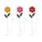 Glitzhome® 3.5ft Assorted Multi-Functional Metal Dimensional Flower Yard Stake, 3ct.